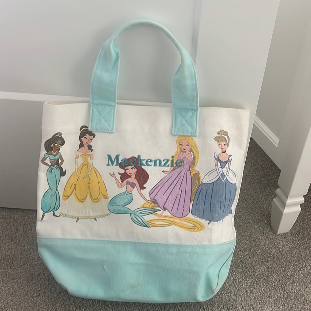 Aqua Disney princess tote